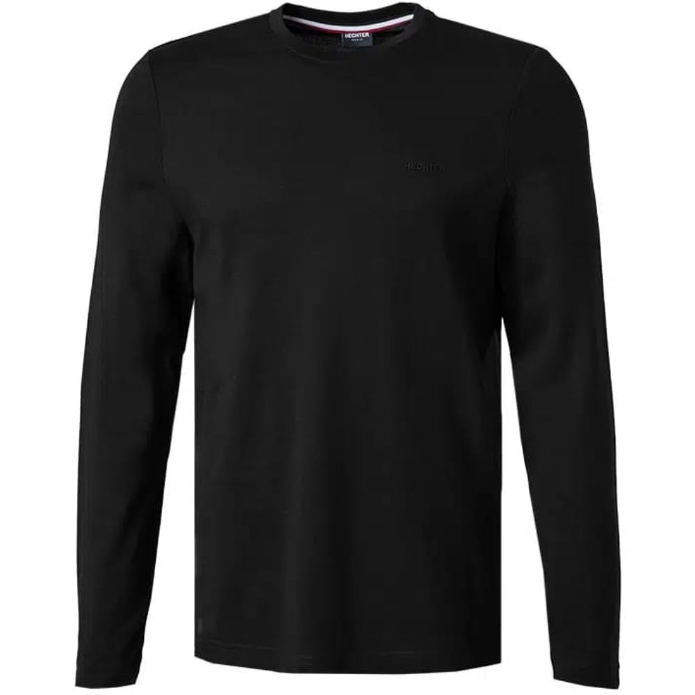 HECHTER PARIS LONG SLEEVE MEN BLACK SHIRT